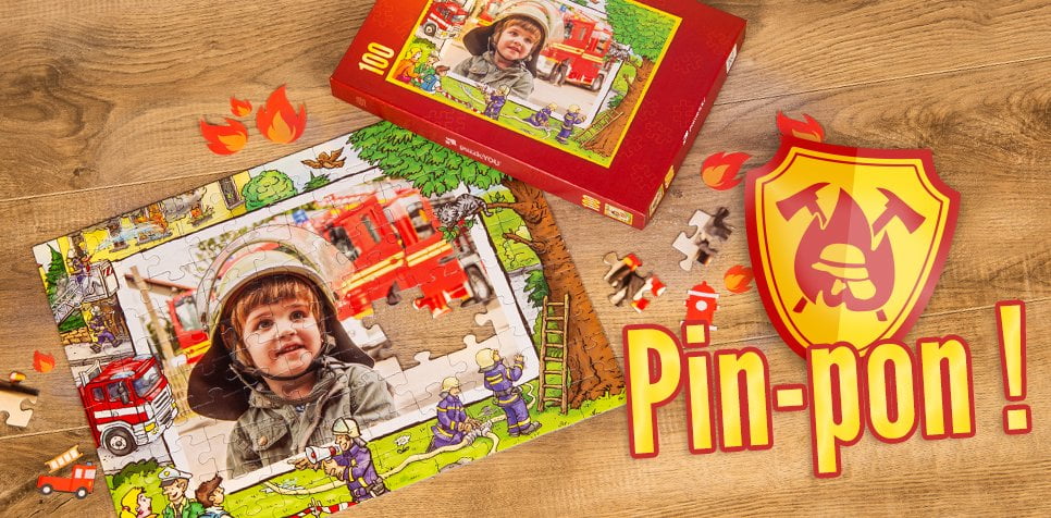 Les pompiers et TOI sur un puzzle