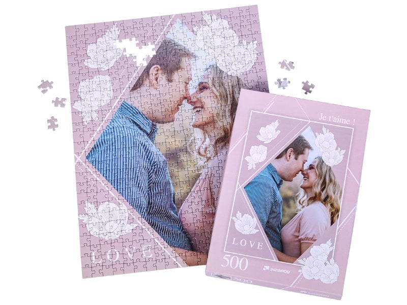 Boîte du puzzle photo 500 pièces couple